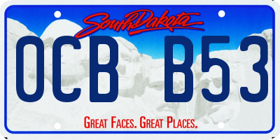 SD license plate 0CBB53