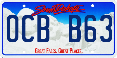 SD license plate 0CBB63