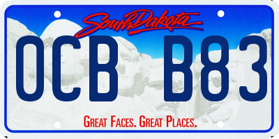 SD license plate 0CBB83