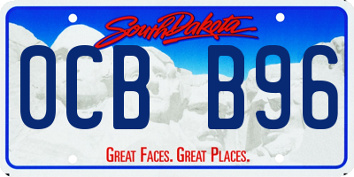 SD license plate 0CBB96