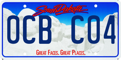 SD license plate 0CBC04