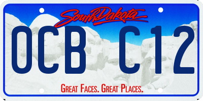 SD license plate 0CBC12