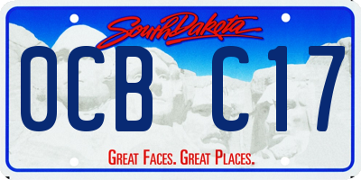 SD license plate 0CBC17