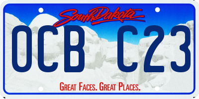 SD license plate 0CBC23