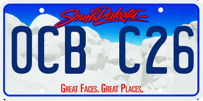 SD license plate 0CBC26