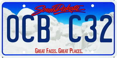 SD license plate 0CBC32