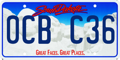 SD license plate 0CBC36