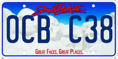 SD license plate 0CBC38