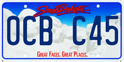 SD license plate 0CBC45