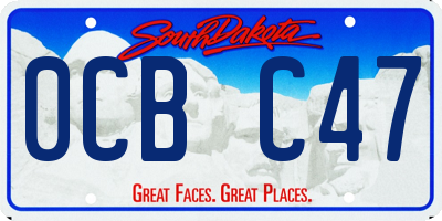 SD license plate 0CBC47
