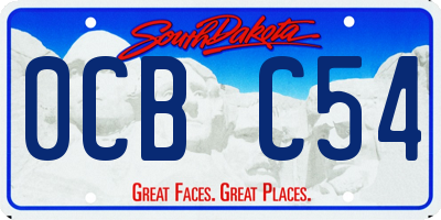 SD license plate 0CBC54