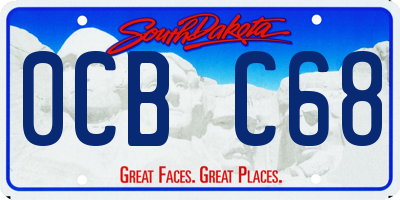 SD license plate 0CBC68
