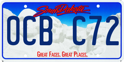 SD license plate 0CBC72