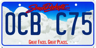 SD license plate 0CBC75