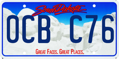 SD license plate 0CBC76