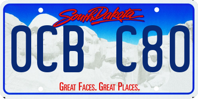 SD license plate 0CBC80