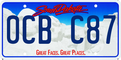 SD license plate 0CBC87