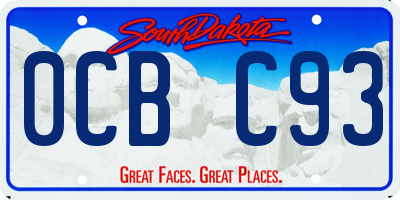 SD license plate 0CBC93