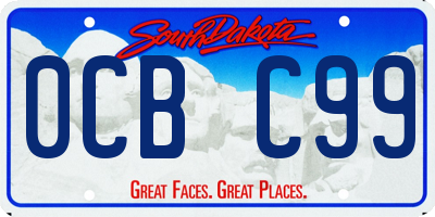 SD license plate 0CBC99