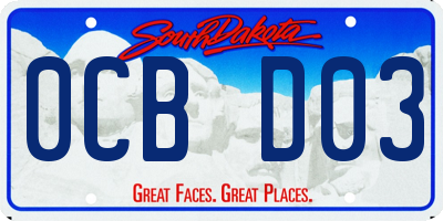 SD license plate 0CBD03