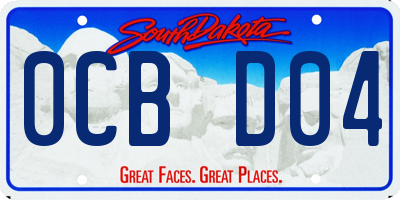 SD license plate 0CBD04