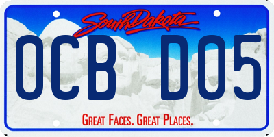 SD license plate 0CBD05
