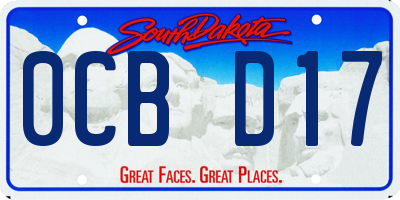 SD license plate 0CBD17