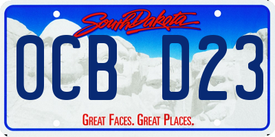 SD license plate 0CBD23
