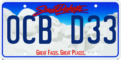 SD license plate 0CBD33