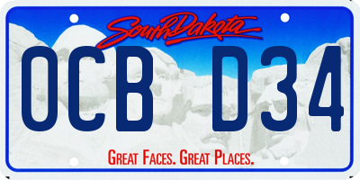SD license plate 0CBD34