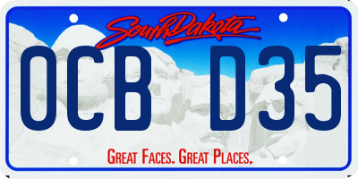 SD license plate 0CBD35