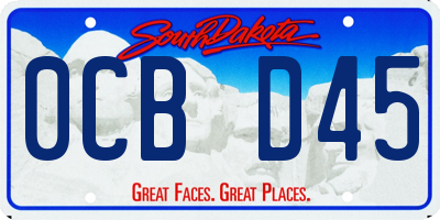SD license plate 0CBD45