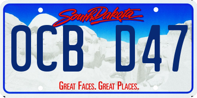 SD license plate 0CBD47
