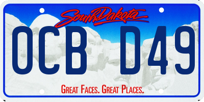 SD license plate 0CBD49
