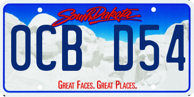 SD license plate 0CBD54