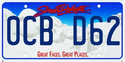 SD license plate 0CBD62