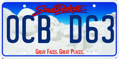 SD license plate 0CBD63