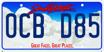 SD license plate 0CBD85