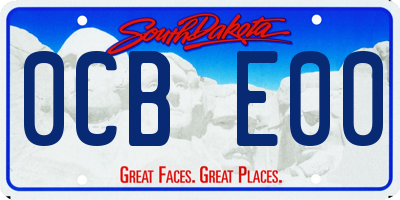SD license plate 0CBE00