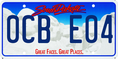 SD license plate 0CBE04
