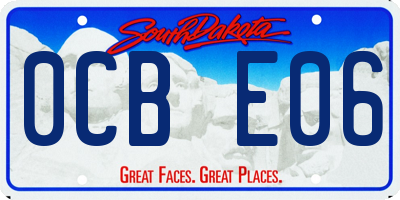 SD license plate 0CBE06