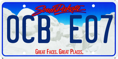 SD license plate 0CBE07