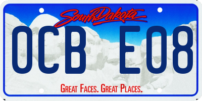 SD license plate 0CBE08
