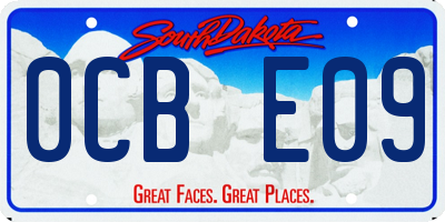 SD license plate 0CBE09