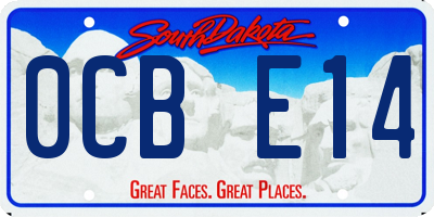 SD license plate 0CBE14