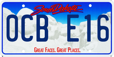 SD license plate 0CBE16