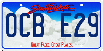 SD license plate 0CBE29