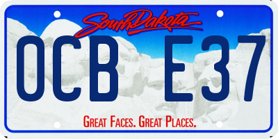 SD license plate 0CBE37
