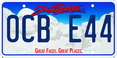 SD license plate 0CBE44