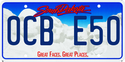 SD license plate 0CBE50